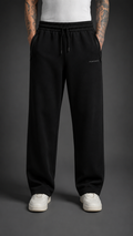 Black Premium Relaxed Fit Jogger for Men | Concealed Zip Pockets | Shubhovastra