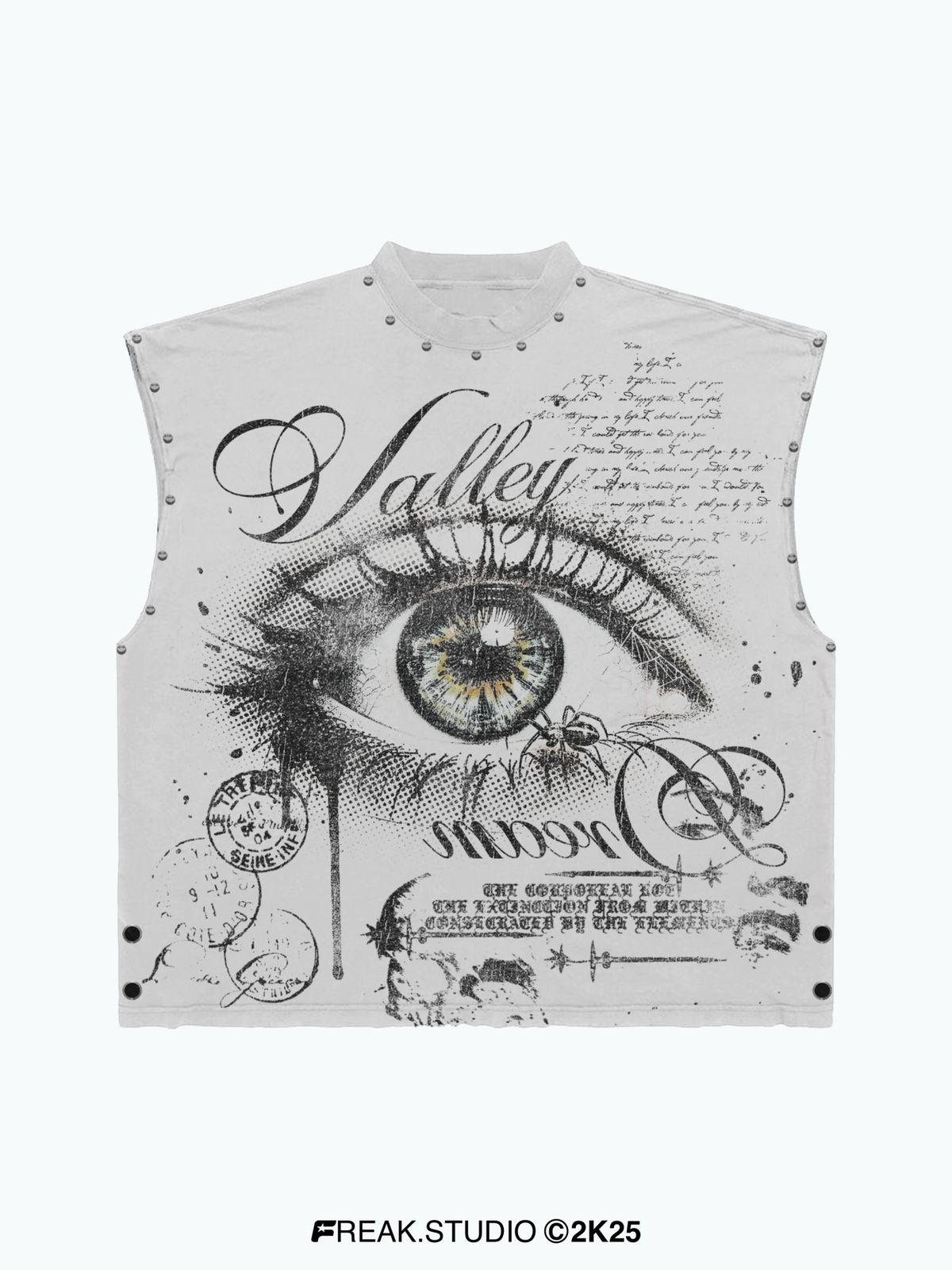 Valley Gothic Eye Studded Muscle Tee