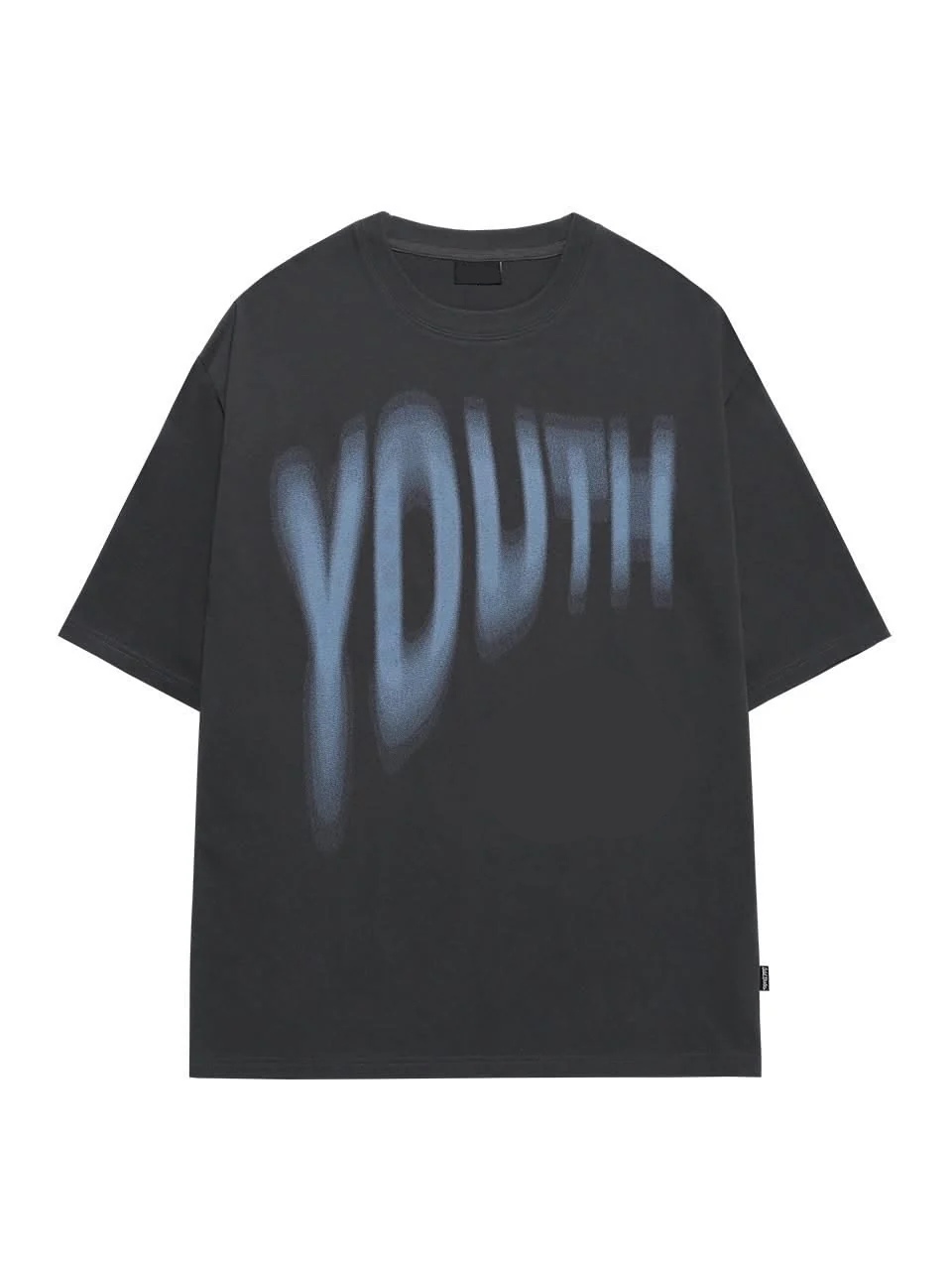 Oddstudio Youth Blurred Graphic Oversized T-Shirt - Dark Gray