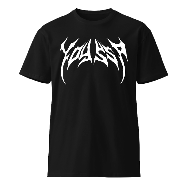 Youssa Metal Graphic Tee - Oversized Stark White Streetwear T-Shirt