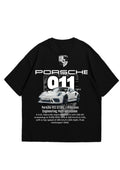 Porsche 911 GT3RS Black Oversized T-Shirt - Car Streetwear Tee