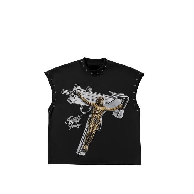Saints Tears Graphic Sleeveless Shirt | Premium Urban Streetwear