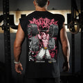 Anime Powerlifter Graphic Sleeveless Gym Shirt | Urban Streetwear