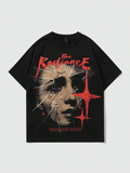 The Radiance Crying Face Shattered Glass Tee – Black Oversized Streetwear T-Shirt