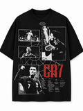 CR7 Cristiano Ronaldo Vintage Bootleg Oversized T-Shirt - Black