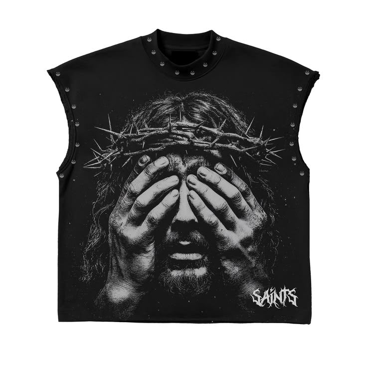 The Saints Crown of Thorns Graphic Muscle Tee