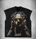 SAINT "World War 3rd" Burning Truck Muscle Tee – White
