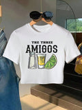 The Three Amigos Graphic Crop Top for Women