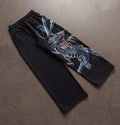 Blue Dragon Graphic Print Black Joggers | Streetwear