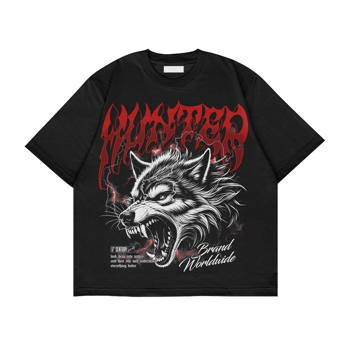 Hunter: Nature-Inspired Gothic Graphic T-Shirt