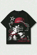 Los Angeles "From The Streets We Rise" Graphic Tee – Black Oversized Hip Hop Streetwear T-Shirt