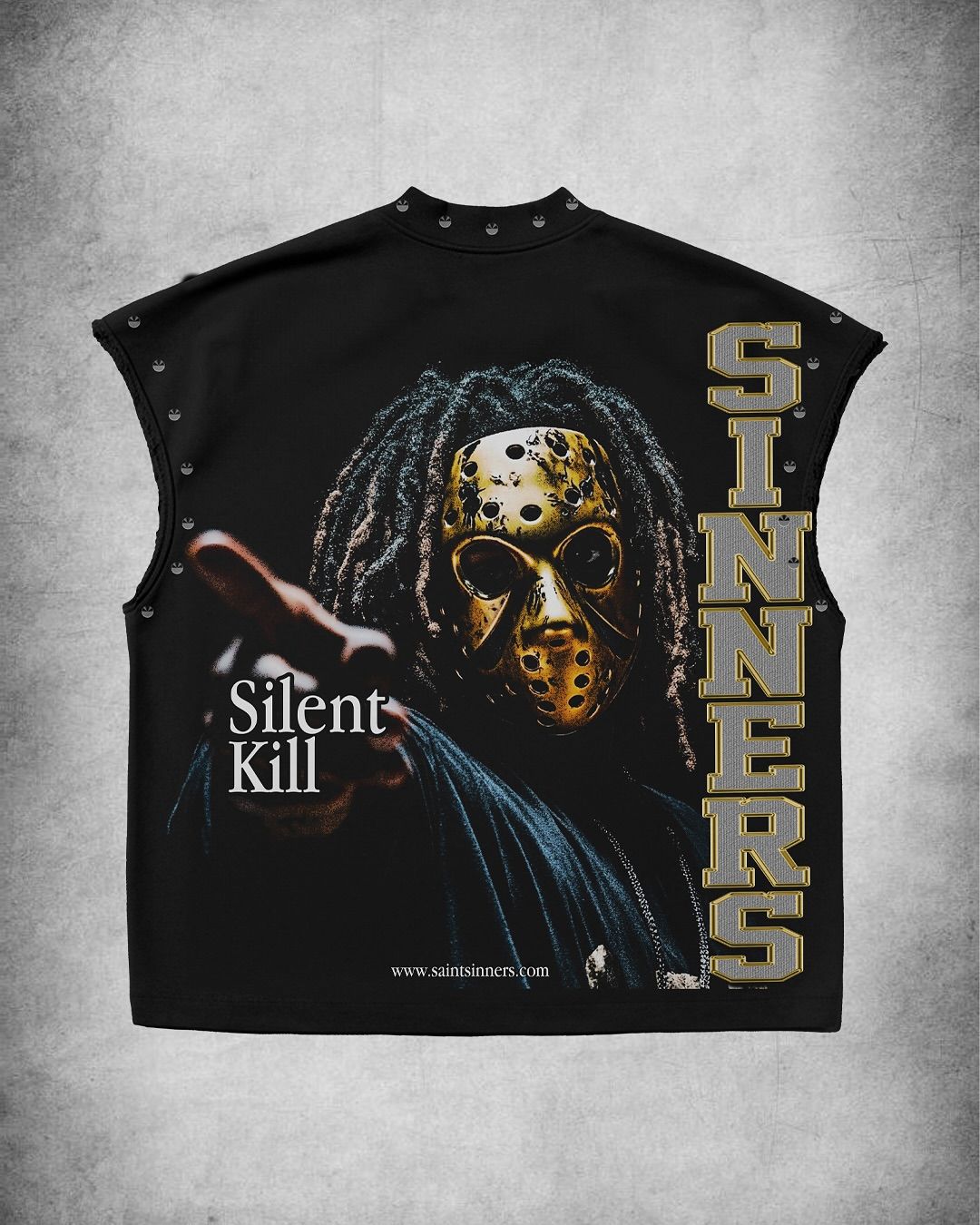Sinners Silent Kill Graphic Sleeveless Shirt | Urban Streetwear Apparel