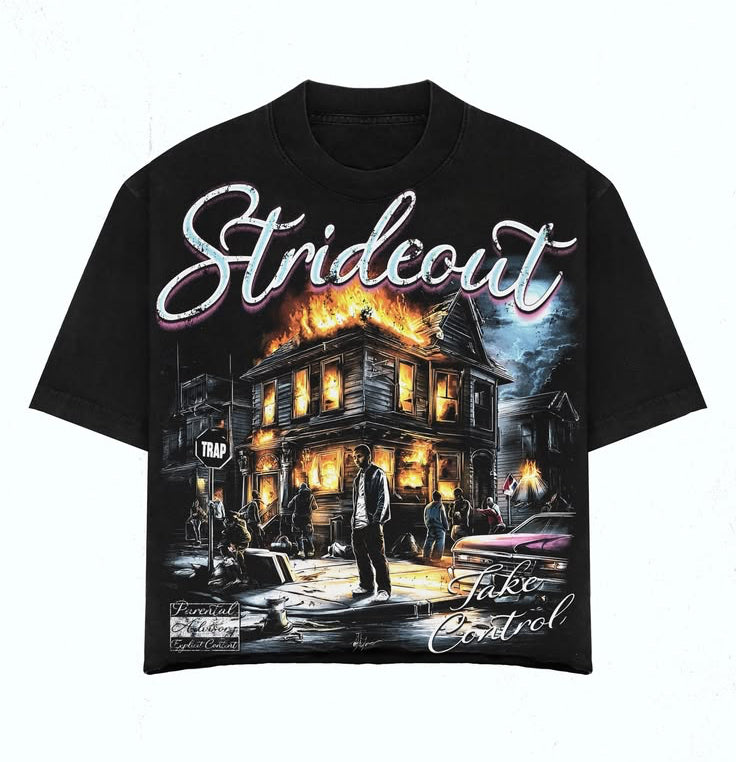 Strideout "Fake Control" Graphic Streetwear T-Shirt | Edgy Urban Apparel