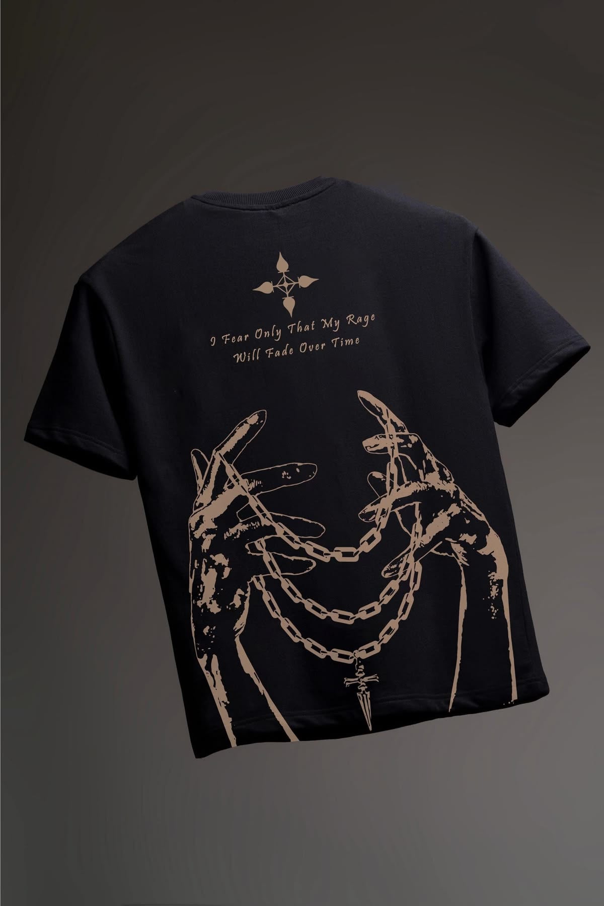 Chains of Rage Oversized T-Shirt | Dark Gothic Streetwear Graphic Tee
