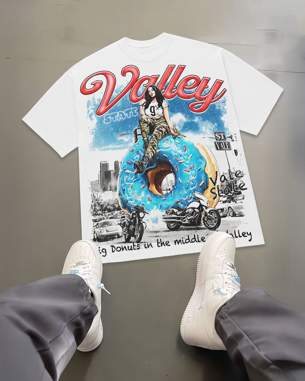 Valley State: Urban Donut Graphic T-Shirt