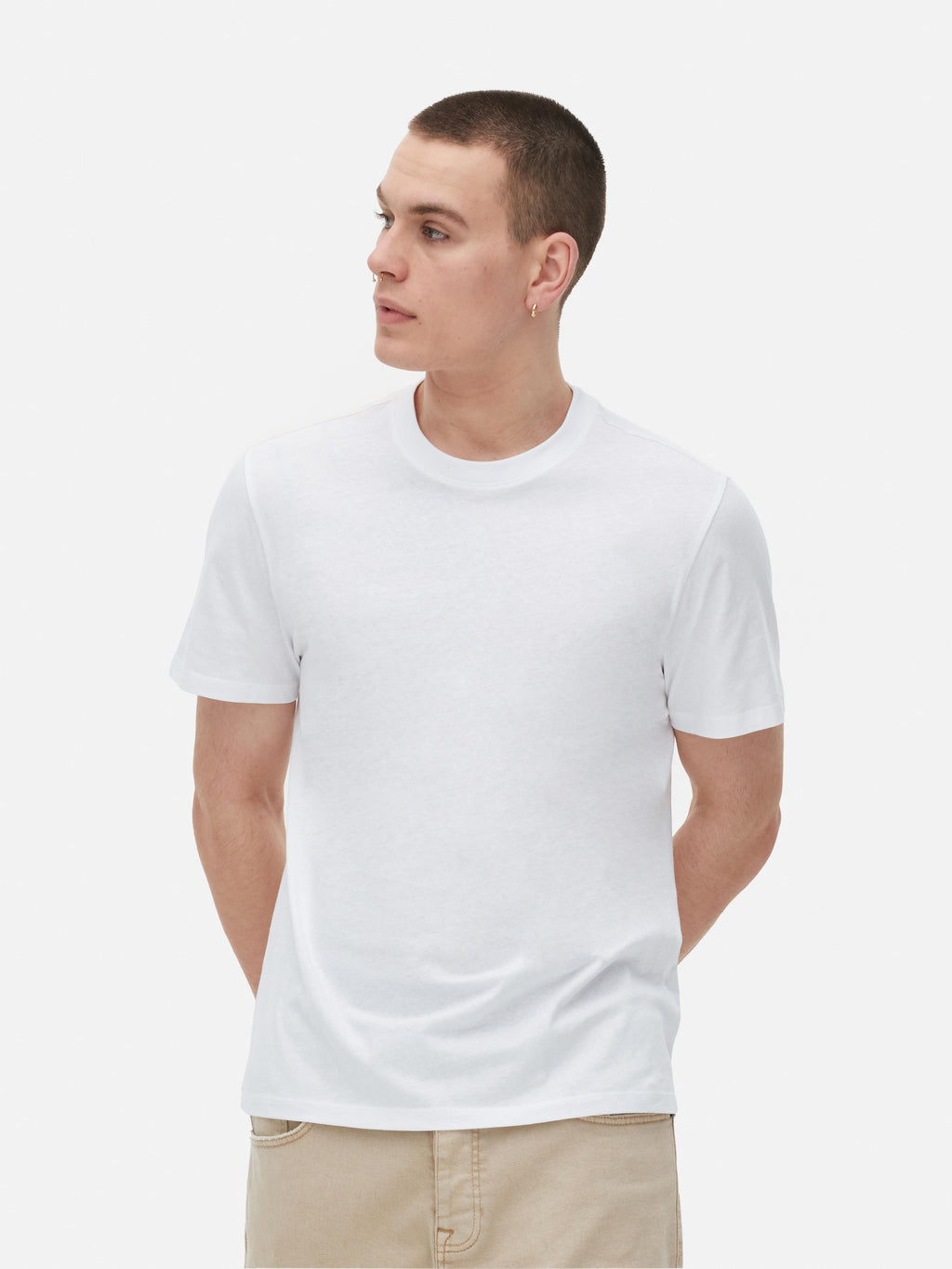 White Regular Fit T-Shirt for Men | 180 GSM Premium Cotton | Shubhovastra