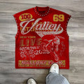 Valley Speedway Motocross Muscle Tee – Red