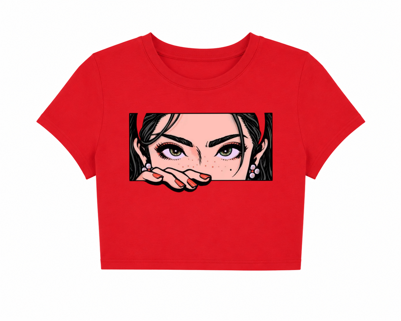 Nothing Is Under Control Graphic Print Women’s Crop Top T-Shirt | Trendy Pop Art Cropped Tee