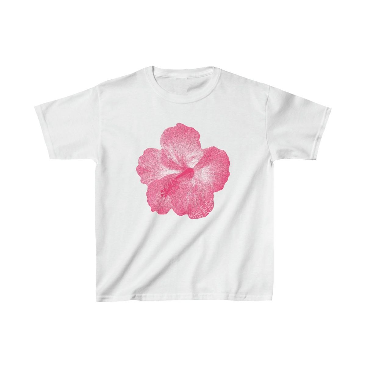 Pink Skibidi Flower Graphic Crop Top