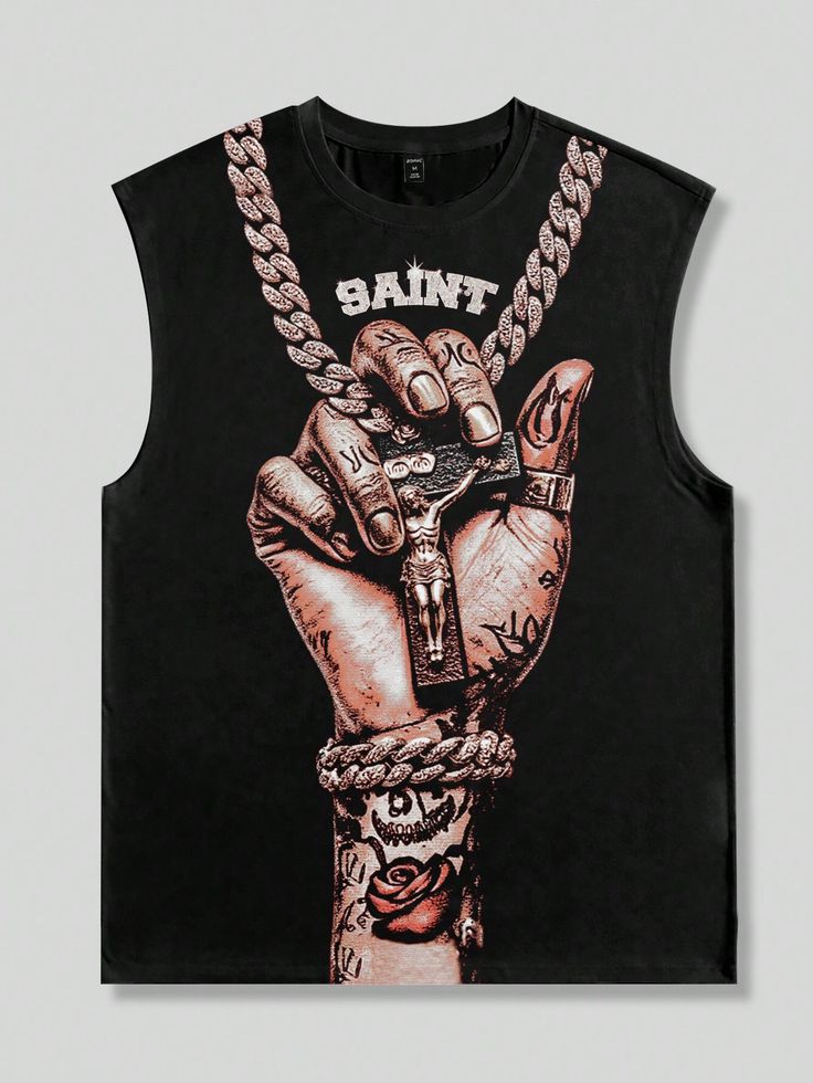 The Saint Crucifix Graphic Muscle Tee