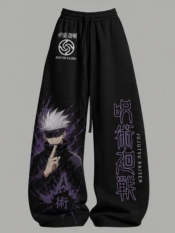 Jujutsu Kaisen Gojo Graphic Crop Top and Jogger Set | Streetwear