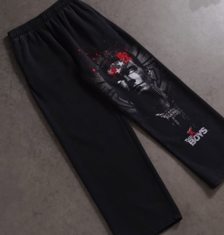 The Boys Graphic Print Black Joggers | Streetwear