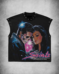 Saints Romantic Skull Graphic Sleeveless Shirt | Urban Streetwear
