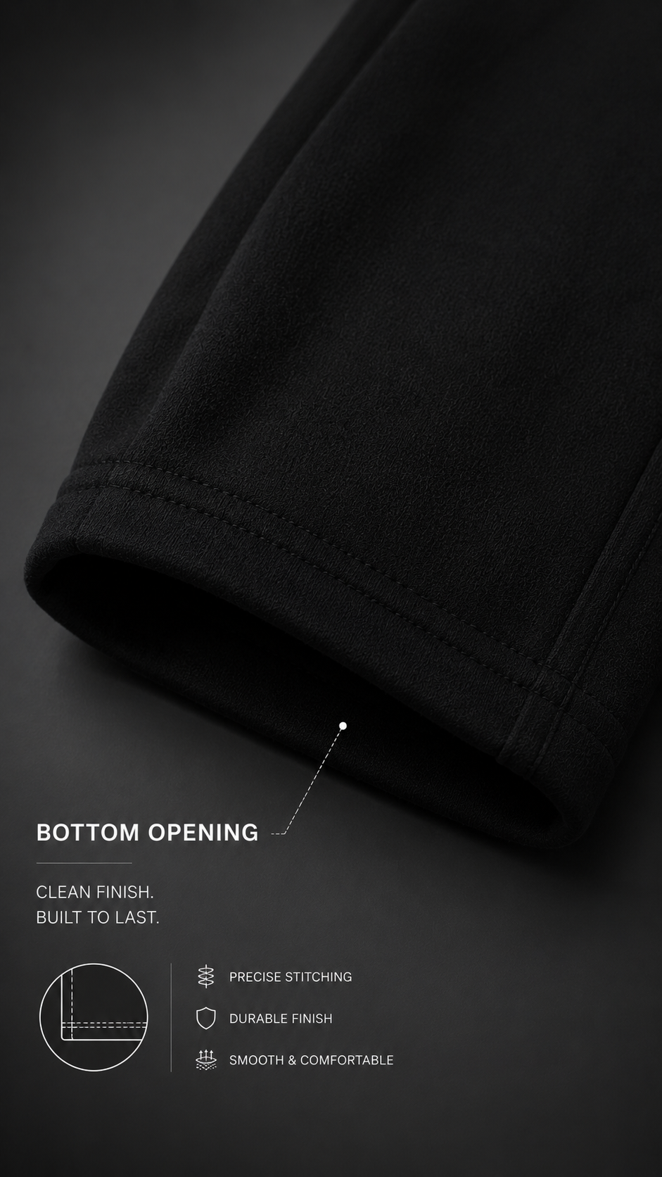 Black Premium Relaxed Fit Jogger for Men | Concealed Zip Pockets | Shubhovastra