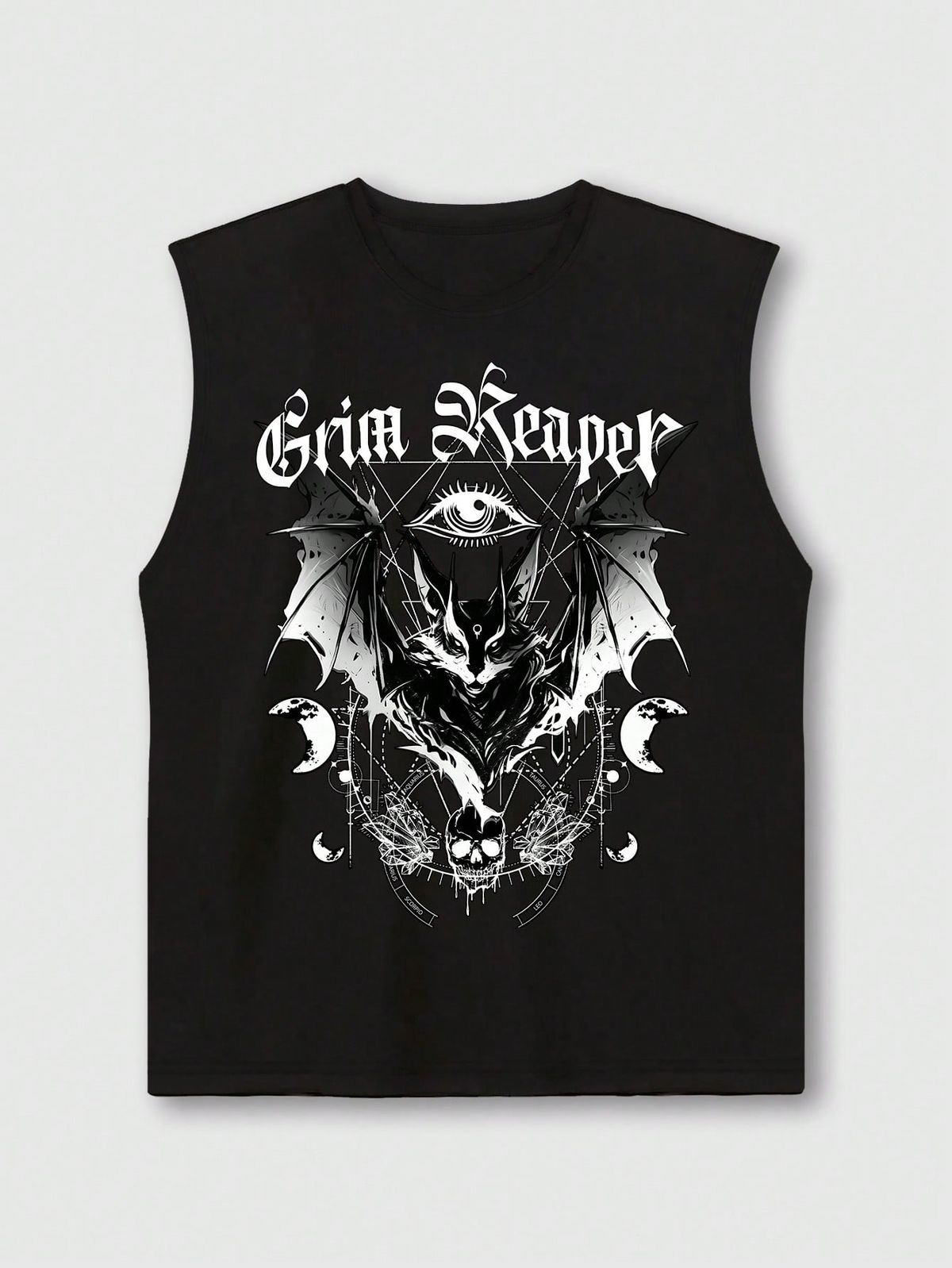 The Grim Reaper Occult Sigil Muscle Tee