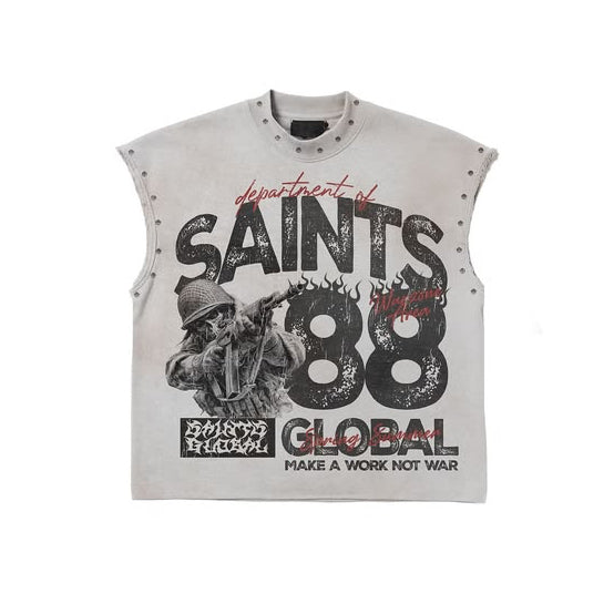 Department of Saints Military Graphic Muscle Tee