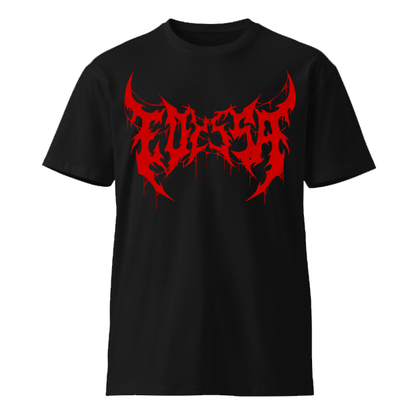 Edessa Death Metal Graphic Tee - Heavy Crimson Style Black T-Shirt