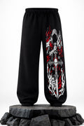 Grim Reaper & Sword Graphic Print Black Joggers | Streetwear