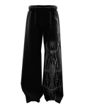 Black Gothic Angel Wide Leg Sweatpants – Oversized Dark Aesthetic Graphic Joggers