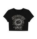 Stardust Soul Celestial Crop Top - Black Graphic Tee