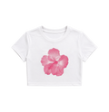 Pink Skibidi Flower Graphic Crop Top