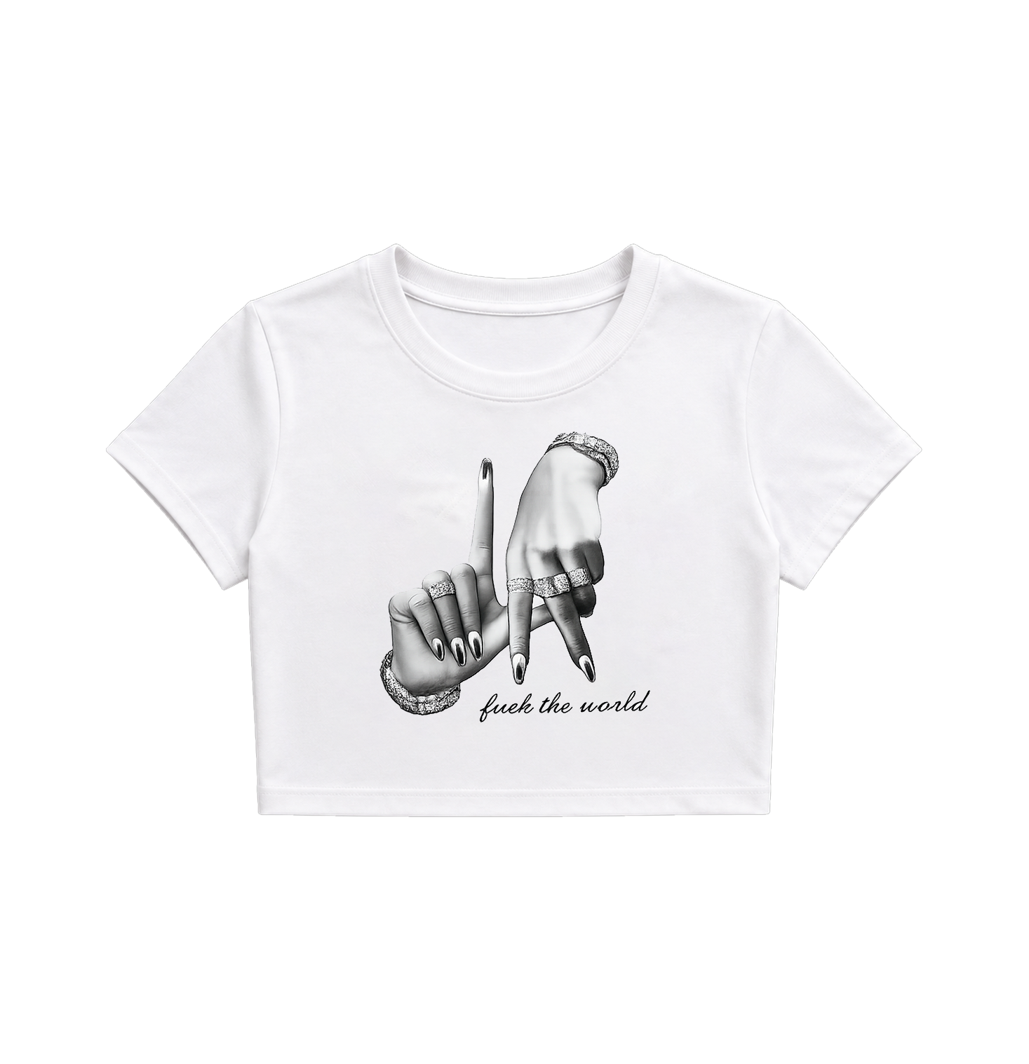 Real Da World Graphic Crop Top for Women | Trendy Streetwear Crop Tee