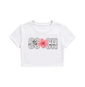 Floral COACH Graphic Baby Tee | Aesthetic Flower Print Crop Top for Women