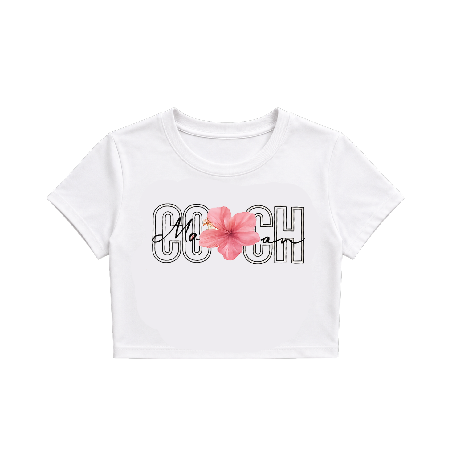 Floral COACH Graphic Baby Tee | Aesthetic Flower Print Crop Top for Women