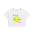 Trust the Timing of the Universe White Crop Top