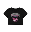 Desire Graphic Women's Crop Top | Y2K Glam Aesthetic Black Baby Tee