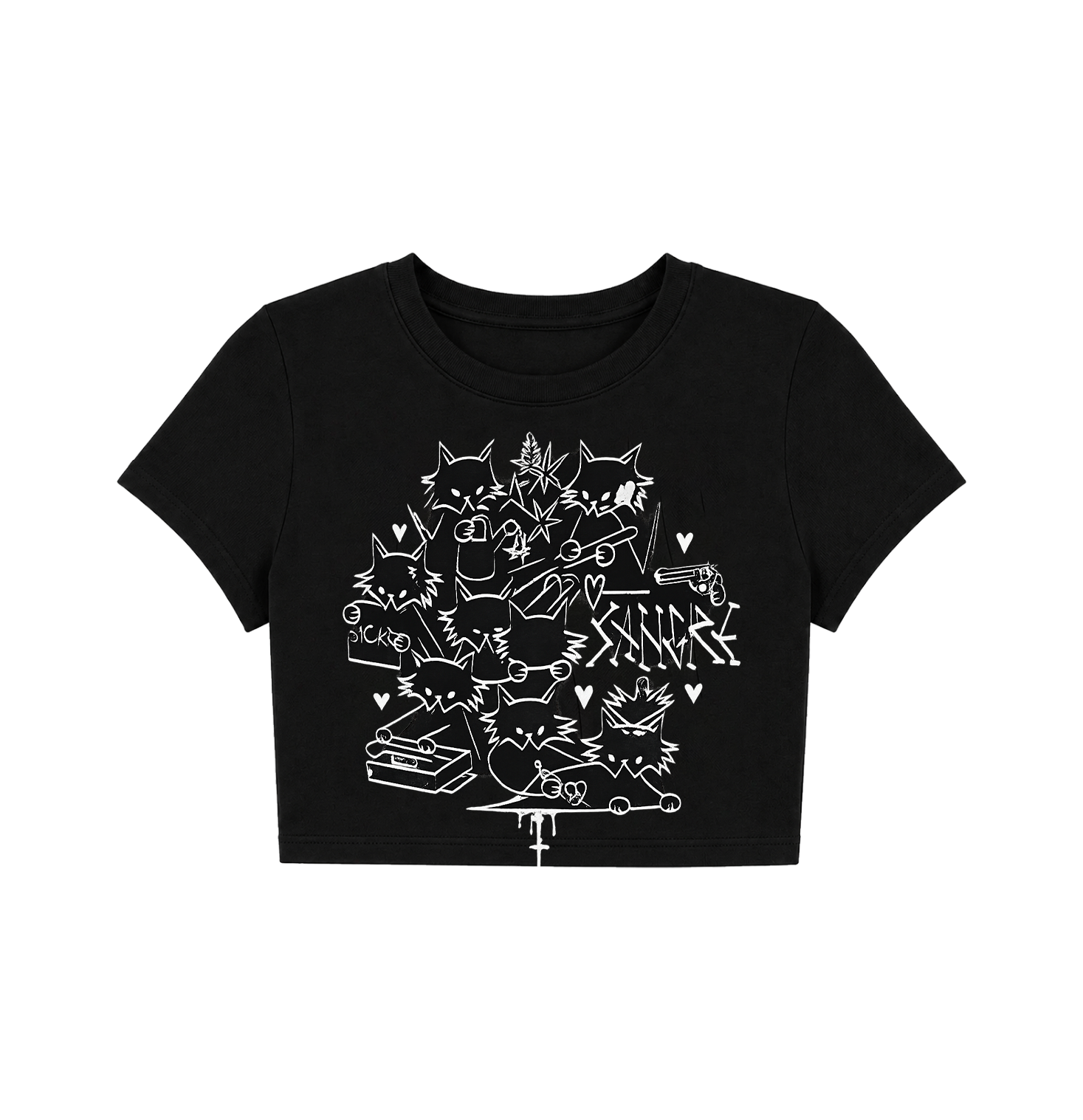 Y2K Beach Dolphin Crop Top - White Summer Graphic Baby Tee