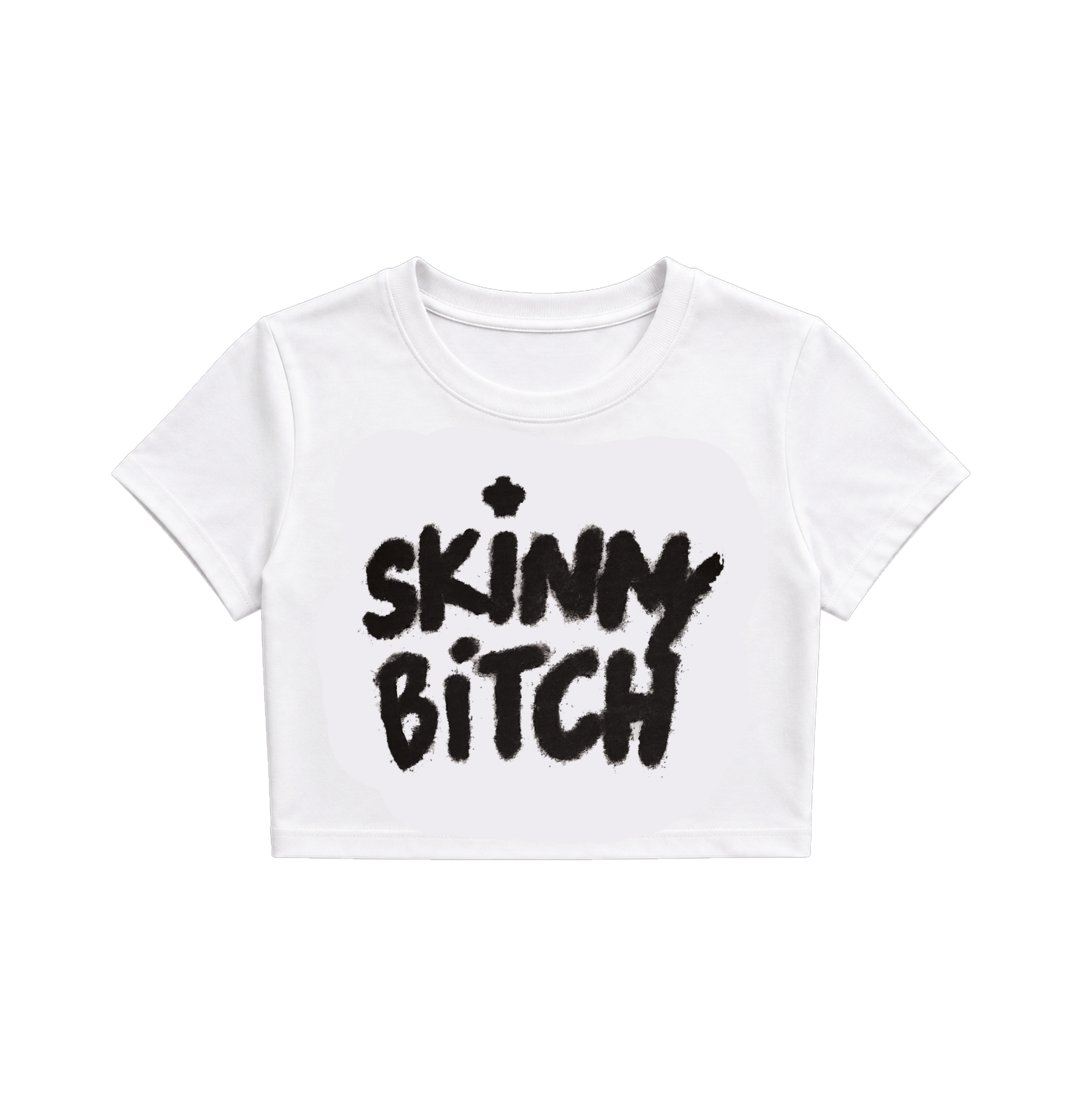 Skinny Bitch Women's Crop Top | Trendy Graphic Printed Baby Tee