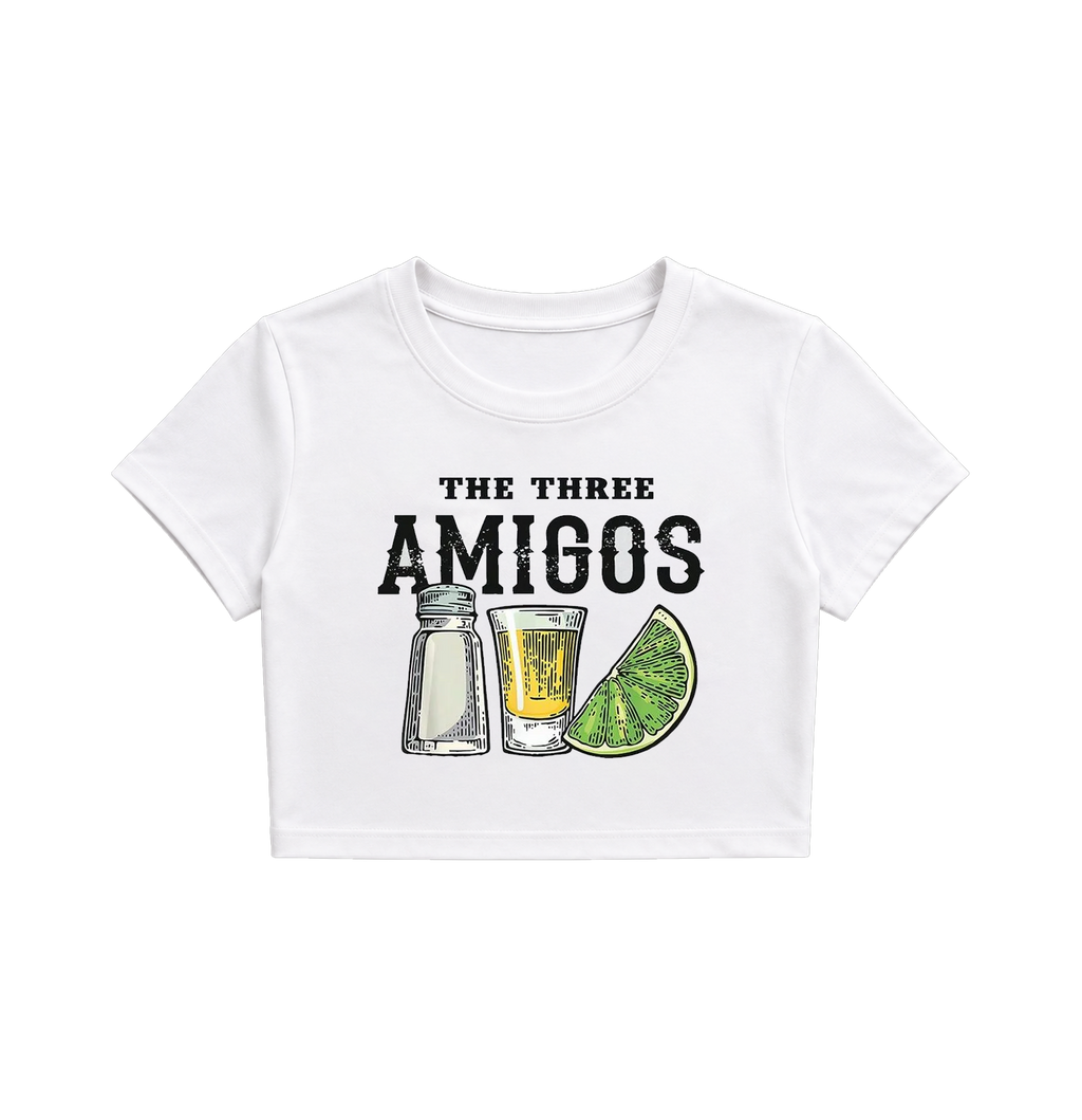 The Three Amigos Graphic Crop Top for Women