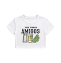 The Three Amigos Graphic Crop Top for Women