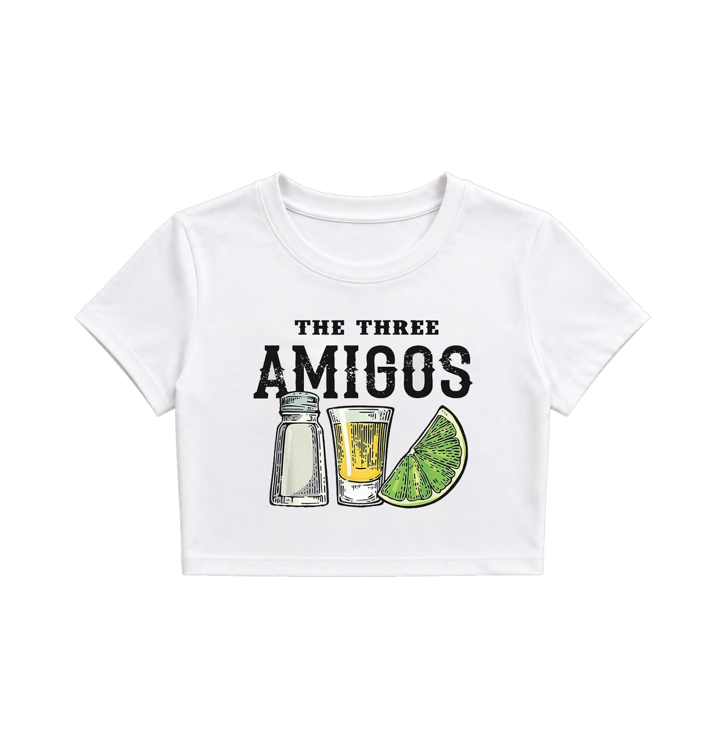 The Three Amigos Graphic Crop Top for Women