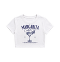 Margarita Cocktail Club Women's Crop Top | Aesthetic Summer Graphic Baby Tee