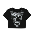 Indie Rock Band Aesthetic Crop Top - Black Grunge Music Baby Tee