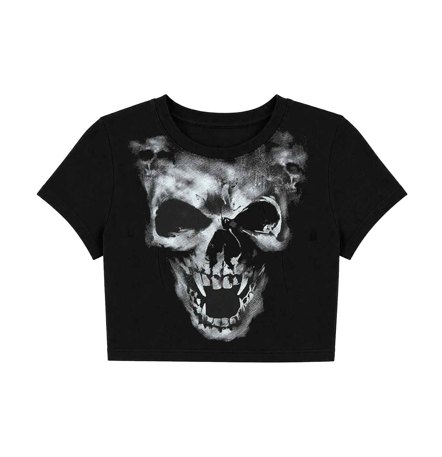 Indie Rock Band Aesthetic Crop Top - Black Grunge Music Baby Tee