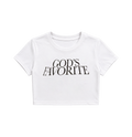 God's Favorite Women's Crop Top | Minimalist Aesthetic Graphic Baby Tee