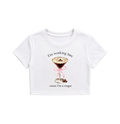 I'm Working Late Cause I'm a Singer Crop Top | Cute Coffee Graphic Tee